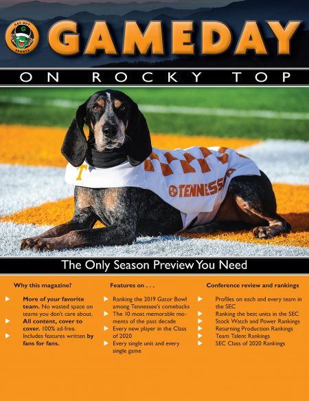 Gameday on Rocky Top 2020 College Football Preview Magazine back cover